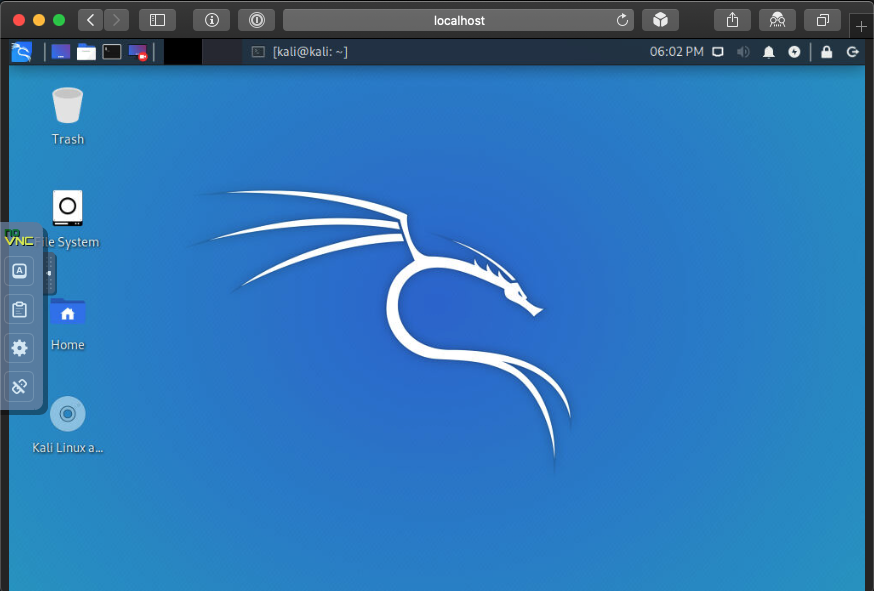 vnc kali